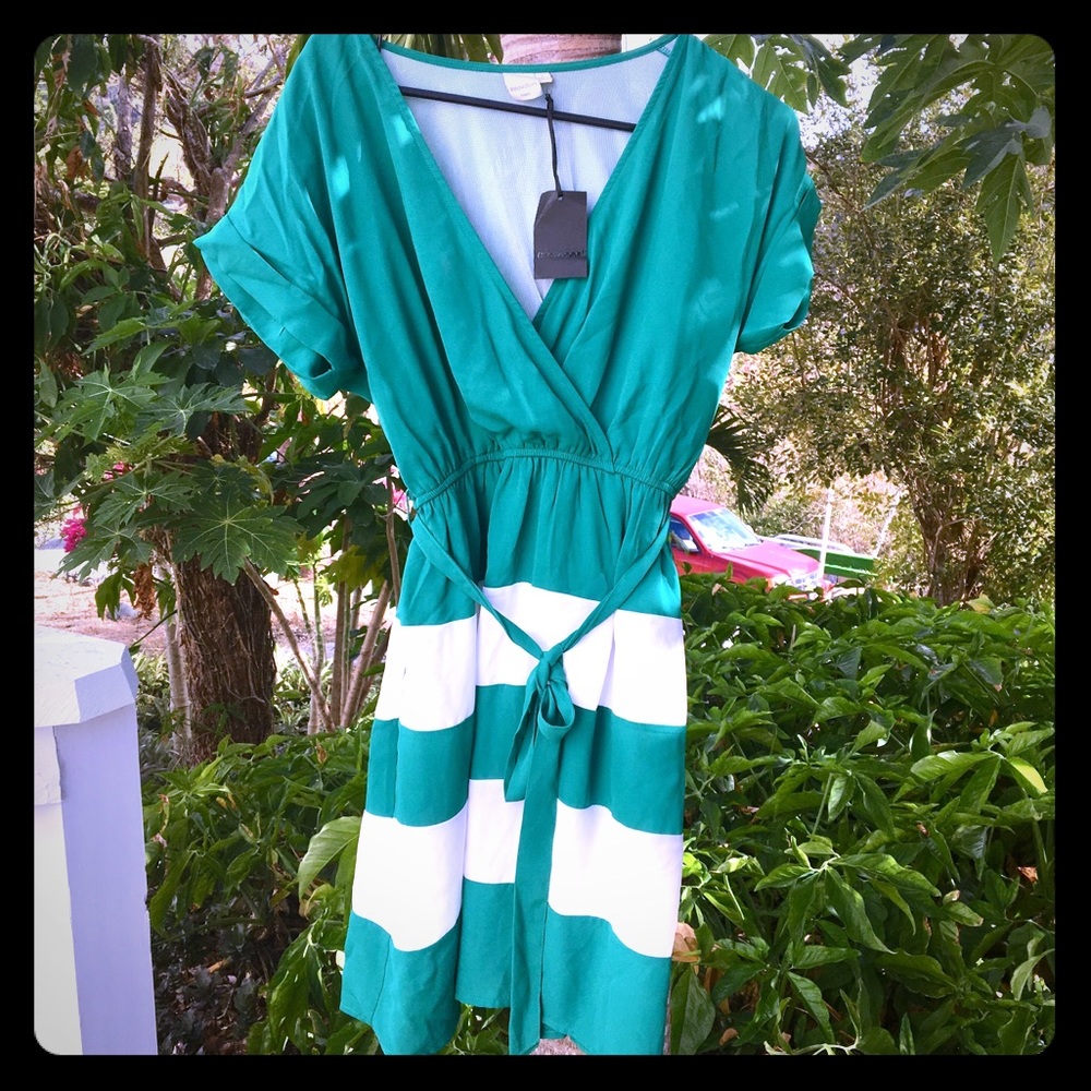 Emerald At Once A-Line Modcloth Dress Size L